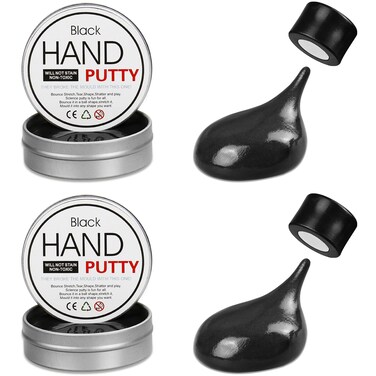 JOYPRO Magnetic Slime Putty, Magnetic Space Putty Slime with Upgraded Magnet Toys for Kids Adults, Fidget Toy Stress Reliever Puddy Toys for Christmas Birthday Gifts Stocking Stuffers (Black,2 Pack)