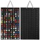 JOYMOMO Hanging Storage Organizer for Toy Cars Felt Display Case Hold Up 60 Toy Cars (Without Accessories)(Black)