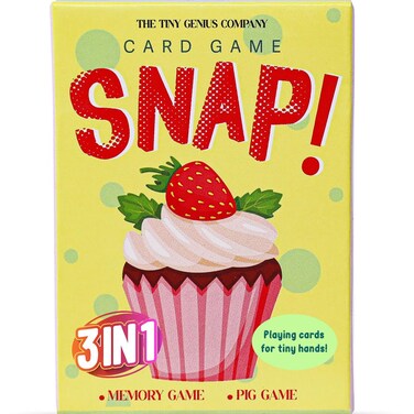 THE TINY GENIUS COMPANY TGC Snap Cards, 3 in 1 Card Games for Kids, 3 Decks, Educational Memory Match &amp; Creativity Game for Ages 5 &amp; up, 52 Snap Cards for Encourages Imagination &amp; Homeschool