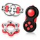 3 Pcs Fidget Toys Adults Set Fidgets Controller Pad Handheld Fidget Pad Game Six Roller Chain Key Flippy Chain Autism Sensory for ADHD Add OCD Autism Anxiety Stress Relief Teen Kids(Black and Red)