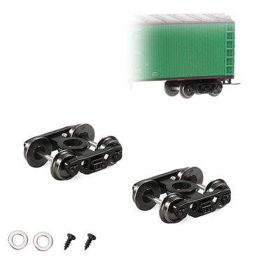 Evemodel 2PCs N Scale 1:160 Roller Bearing Truck Bogies 33" Metal DC Wheelsets with Screws Washers HP30150 (2)