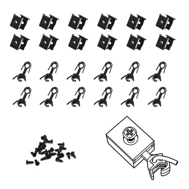 HP0887M 6 Pairs HO Scale 1:87 Horn Coupler Hook 17mm E-Z Mate Magnetic Knuckle Couplers with Box Lid Pocket Cover with Screws for Freight Car Trains Railroad (Coupler and Box)