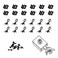 HP0887M 6 Pairs HO Scale 1:87 Horn Coupler Hook 17mm E-Z Mate Magnetic Knuckle Couplers with Box Lid Pocket Cover with Screws for Freight Car Trains Railroad (Coupler and Box)