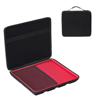 BRAPPO Hard Portable Board Game Case with Removable Tray Compatible with Monopoly,Sorry, Sequence, Candy Land etc Various Board Games.(Case only)(Black)