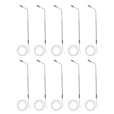 10PCS Model Railway Train Lamp Post 1: 150 Scale Street Lights T N Scale LEDs Light 3V Train Scenery Miniature Accessories