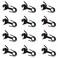 12pcs Model Trains HO Scale Horn Coupler Hook 17mm E-Z Mate Magnetic Knuckle Couplers for Freight Car Trains Railroad (Coupler)