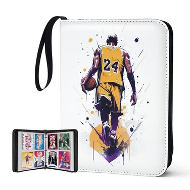 400 Pockets Basketball Card Binder for Basketball Trading Cards Collectors,Portable Waterproof Card Storage Bag with Removable Sleeves,Compatible with Basketball Cards 2024-2025