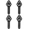 2 Pairs RC Car Shock Absorber Mounts CNC Metal Adjustable Height Angle Stand for Axial SCX10 90046 D90 D110 1:10th RC Crawler Car (Black)