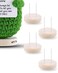4PCS Doll Wooden Base Dual Needle Holder for Positive Dolls Figurines - Positive Potato Pickle Crochet Doll Display Stand Base Home Decorative Showcase Holder for Toys, Collectible, Miniature Things