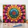 TUMOVO Mandala Paint by Numbers for Adults Beginner, Adult Paint by Number Kits on Canvas Blooming Flowers, Paint by Numbers Kit for Adults, Acrylic Painting by Numbers 16"x20"(Frameless)