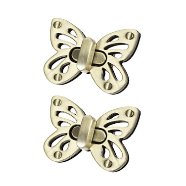 uxcell 2 Sets Butterfly Purses Twist Lock Clutches Closures for DIY Bag Making - Brussed Brass