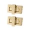 uxcell 2 Sets Rectangular Purses Twist Lock 44mm X 22mm Clutches Closures for DIY Bag Making - Light Gold