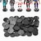 DisplayMore 50 Pieces Round Clear Action Figure Display Stands Compatible with 3.75 inch Vintage Gi joe Figure toy (Fit For 3.75 inch Vintage Gi joe(Black))