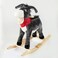 Kids Plush Ride-On Rocking Horse, Ride-On Pony with Wooden Base, Animated Rocking Horse, for Ages 18 Months and up, Coffee