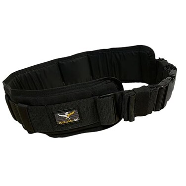 Atlas 46 Harvey Padded Work Tool Belt, Large 36"-38" Waist, Black, Attach AIMS Tool Pouches and Holsters - Berry Compliant - Made in the USA