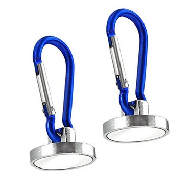 AOMAG Super Strong Neodymium Magnet Holds 35 Lbs Sintered NdFeB Magnetic Hooks (Pack of 2) (Snap Hook)