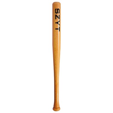 SZYT 29 inch Wood Baseball Bat Self-Defense Softball Bat Home Defense Lightweight Yellow