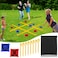 Giant Tic Tac Toe Strap Game Outdoor, 4 Ft X 4 Ft Portable Tic Tac Toe Bean Bag Toss Game, Large Yard Toss Game Tic Tac Toss Across Camping Games for Kids &amp; Families