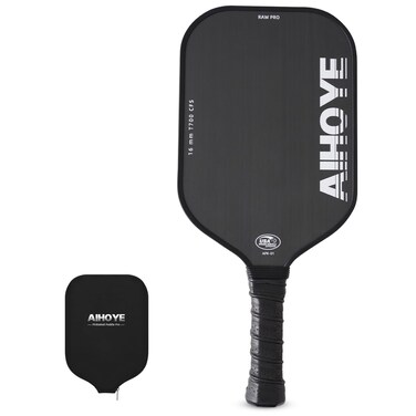 Aihoye PRO Pickleball Paddles- Raw T700 Carbon Fiber Textured Surface (CFS) with High Grit &amp; Spin, Pickleball Paddles with 16MM Polypropylene Honeycomb Core, USAPA Approved