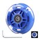 Gladeer 1-Pack 80mm Light Up Scooter Wheel Rear White Led Flashing Replacement Wheel for 3-Wheeled Kid Scooter (Blue)