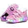 Ufatansy Roller Shoes USB Rechargeable Roller Skate Shoes LED Flashion Lights Sneakers with Wheels Breathable Comfortable Skates Suit for All Season Size 12.5 Kids Birthday
