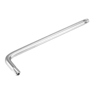 uxcell Long Tamper Proof Torx Star Key Bit Wrench L-Shape Nickel Plated T50