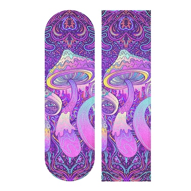 ALAZA Mushroom Skateboard Grip Tape Sheets Longboards Griptape 33"X 9" Bubble Free Anti-Slip Scooter Deck Sand Paper for Rollerboard
