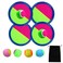 Aneco Paddle Catch Ball and Toss Game Set Disc Toss and Catch Paddle Game with Storage Bag, 4 Paddles and 6 Balls (Blue)
