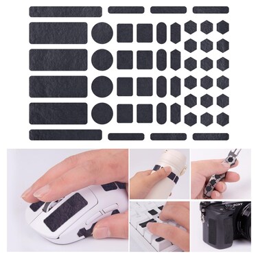 TALONGAMES Anti Slip Grip Tape Universal Kit Pre-Cut 0.5mm Pre-Laminated Sweat Absorbing High Performance Universal Anti Slip Mouse Keycap Grip Tape Ultra-Thin