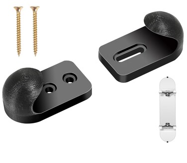 LUAATT Vertical Skateboard Holder,1 Pair Vertical Wall Mount Hanger for Skateboards Deck Display and Storage(White)