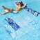 Pool Floats - 2 Pack Pool Floats Adult Size, 4-in-1 Pool Floaties Hammock, Inflatable Pool Floats, Non-Stick PVC Material Pool Floats Adult - Blue
