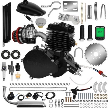 UBESTBOARD Bicycle Motor Kit 100cc 2 Stroke Engine Motorized Bike Motor Kit for 26"-28" Bicycles Petrol Gas Powered Bike Motor Kit Upgrade with Digital Speedometer &amp; 3L Fuel Tank