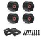 LOOEEL 60mm Cruiser Wheels 80A Contains ABEC-9 Bearings and Spacers,Skateboard Riser Pads,Skateboard Hardware Screws Bolts,fit for Your Cruiser Skateboards,Penny Board -Black