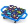 Lunmon Sport Scooters Plastic Casters Floor Scooter Board with Handles Sitting Gym Scooters Sport Scooter for Kids Children Parents Gym Indoor Outdoor Activities Play Equipment(Space Dinosaur)