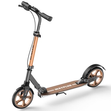 WAYPLUS Kick Scooter for Ages 6+,Kid, Teens &amp; Adults. Max Load 240 LBS. Foldable, Lightweight, 8IN Big Wheels for Kids, Teen and Adults, 4 Adjustable Levels. Bearing ABEC9