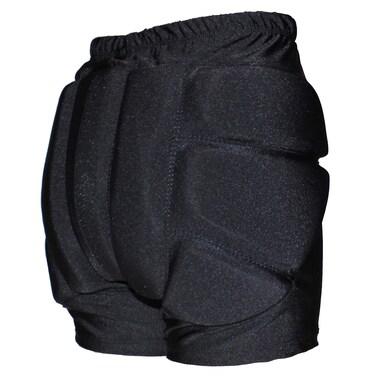 CRS Cross Padded Figure Skating Shorts. Crash Pad Shorts for Ice Skating, Roller, Inline, Snowboarding, Skiing, and Skateboading. Impact Protection for Butt, HIPS, and Tailbone (Youth Medium Black)