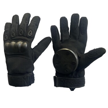 Glield Longboard Slide Gloves Spark Pucks and Two Gloves, for Downhill Longboarding Skateboarding Roller Skating Sliding CBST06 (Gloves + Palm Pucks)