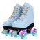Roller Skates for Women Men 4 Wheels Light Up Indoor Outdoor Roller Skate, High Top PU Leather Beginner Double Row Unisex Roller Skates (37=US 7)