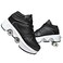KOFUBOKE 2-in-1 Roller Skates &amp; Sneakers Unisex Retractable Wheels Outdoor Fun &amp; Fitness Kick Roller Shoes (Black, 10)