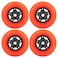 WHEELCOME Inline Skate Wheels with Bearings ABEC-9 and Floating Spacers for Blades Roller Hockey Skates, 85A Indoor &amp; Outdoor, 64mm/70mm/72mm/76mm/80mm Dia, 4-Pack (Orange, 80mm)