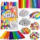 FUNZBO 1200pcs+ Arts and Crafts Supplies for Kids - Craft Kits with Pipe Cleaners, Pom Poms for Crafts, Popsicle Sticks for Crafts, Crafts for Kids Ages 4-8, Birthday Gifts for Kids, Girls &amp; Boys
