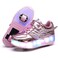Nsasy Kids Roller Shoes Boy Girl Sneakers with Wheels Become Sport Sneaker with Led for Christmas Birthday Children Gift