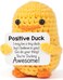MBL Inspirational Crochet Positive Duck &ndash; Handmade Emotional Cheer Support Funny Pickle Potato Nuggets for Women Men Friends Coworkers, Birthday Christmas Valentines Valentine's Gift for Him Her