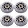 BENLIUDH Inline Skate Wheels with Bearings, 3 Inch Roller Blade Wheels 76mm Outdoor and Indoor Clear Wheels for Office Chairs, Luggage (4 Pack,Silver)