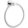 Bath Towel Ring Chrome, Angle Simple Stainless Steel Hand Towel Holder, Round Towel Hanger Heavy Duty, Wall Mounted