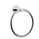 NearMoon Bath Towel Ring, Bathroom Hardware Accessories-Thicken Stainless Steel Hand Towel Holder for Bathroom, Modern Round Towel Hanger Wall Mounted (Chrome, 1 Pack)