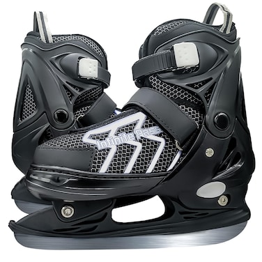 Nattork Adjustable Ice Skate,Soft Padding and Reinforced Ankle Support Ice Skate,Blue,M