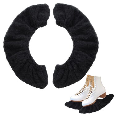 CUNTAUK Ice Skate Guards, Ice Skate Blade Covers, Sports Blade Cover Skate Blade Protector for Hockey Skates Figure Skates and Ice Skates (Black, Large)