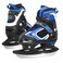 Nattork Adjustable Ice Skates,Ice Skating for Kids, Boys and Girls,Hockey Lace-Up Skates for Outdoor and Rink,Soft Padding and Reinforced Ankle Support with 4 Sizes Adjustments,Blue,L