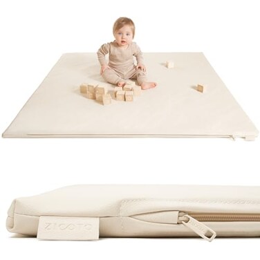 Stylish Padded Baby Play Mat for Your Boy or Girl - Extra Thick &amp; Super Soft Vegan Leather Floor Mat Creates A Safe Play Area for Little Ones - A Beautiful Playmat That Fits Nicely Into Any Playroom